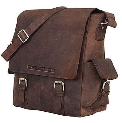 Sling Bag -BLK & BROWN - leather